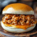 The Best Cajun Chicken Sloppy Joes – Creamy, Spicy & Quick 5 Cajun Chicken Sloppy Joes on toasted brioche with creamy cheese
